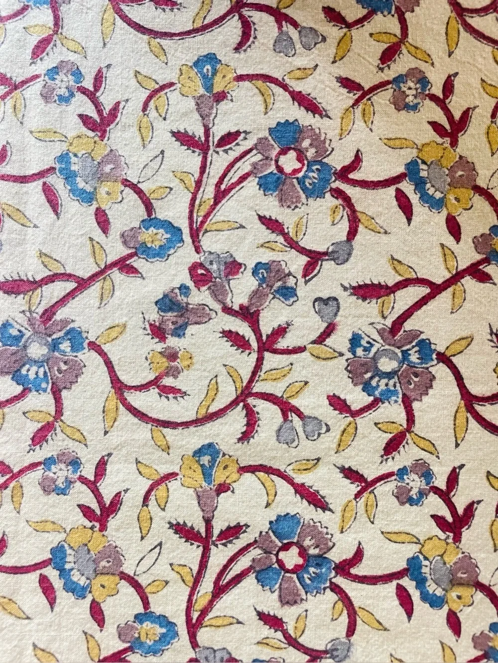 Vintage Indian Imports Tablecloth Block Print W Elephants Boho Hippie Chic 52x72